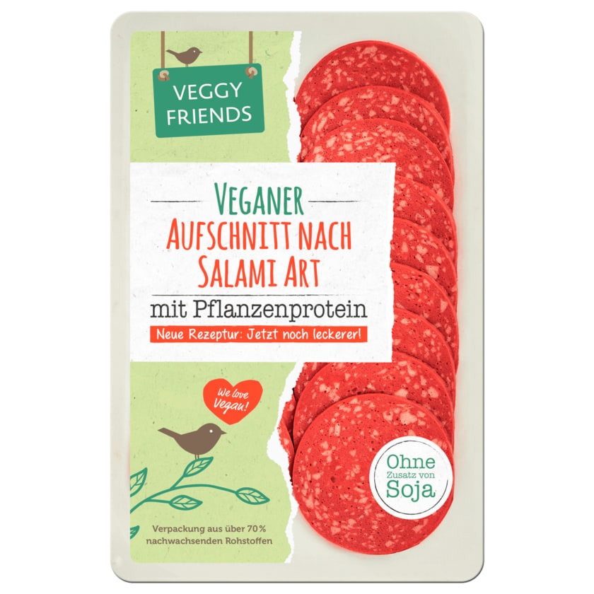 Veggy Friends Veganer Aufschnitt nach Salami Art 80g